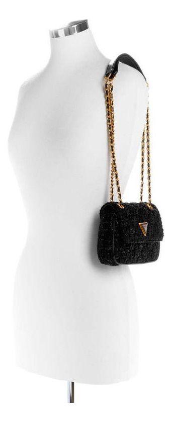 Mini Cartera Guess Mujer Giully Cnvrtble Xbdy Flap Crema-4