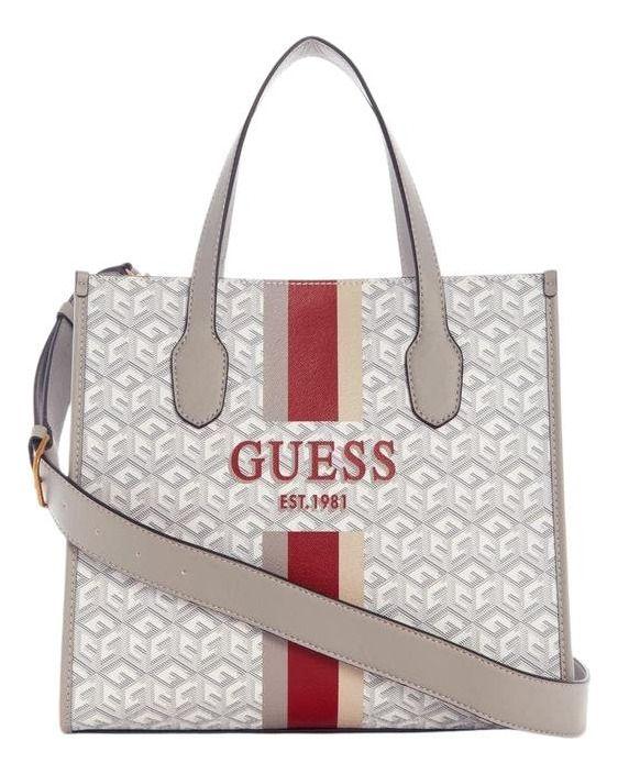 Cartera Guess Mujer Silvana 2 Compartment Tote Café-0
