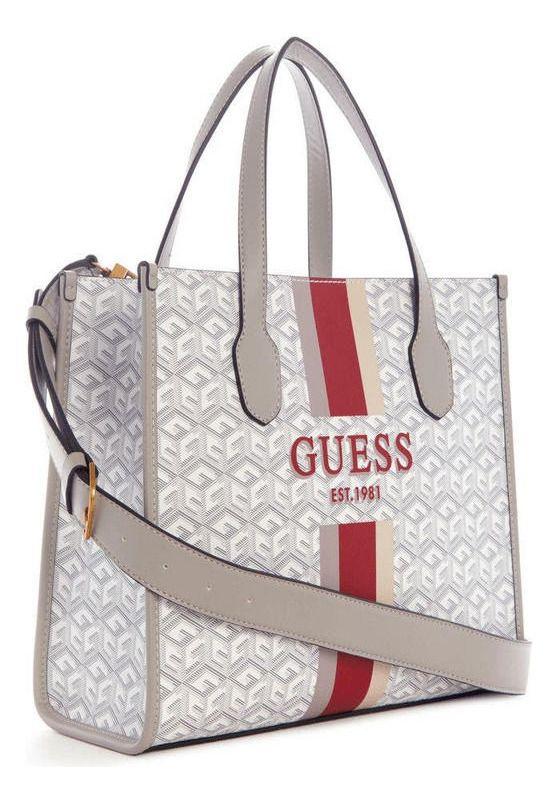 Cartera Guess Mujer Silvana 2 Compartment Tote Café-1