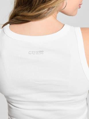 Polera Alexia Sequins Tank Top Blanco-3