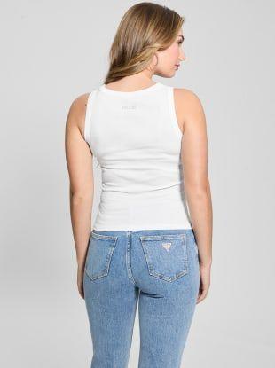 Polera Alexia Sequins Tank Top Blanco-4