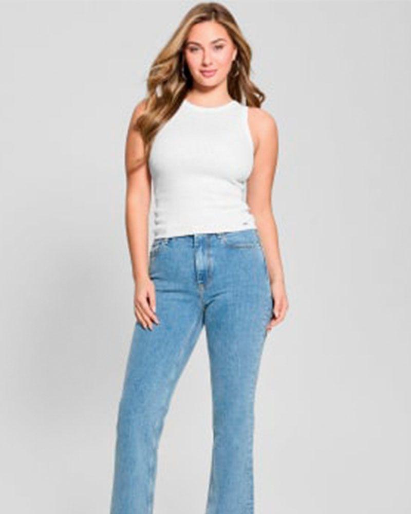 Polera Alexia Sequins Tank Top Blanco-5