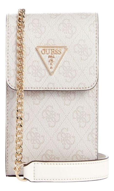 Mini Cartera Guess Mujer Noelle Mini Flap Chit Chat Crema-0