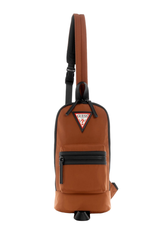 Mochila Guess Hombre Originals Sling Backpack Cafe-0