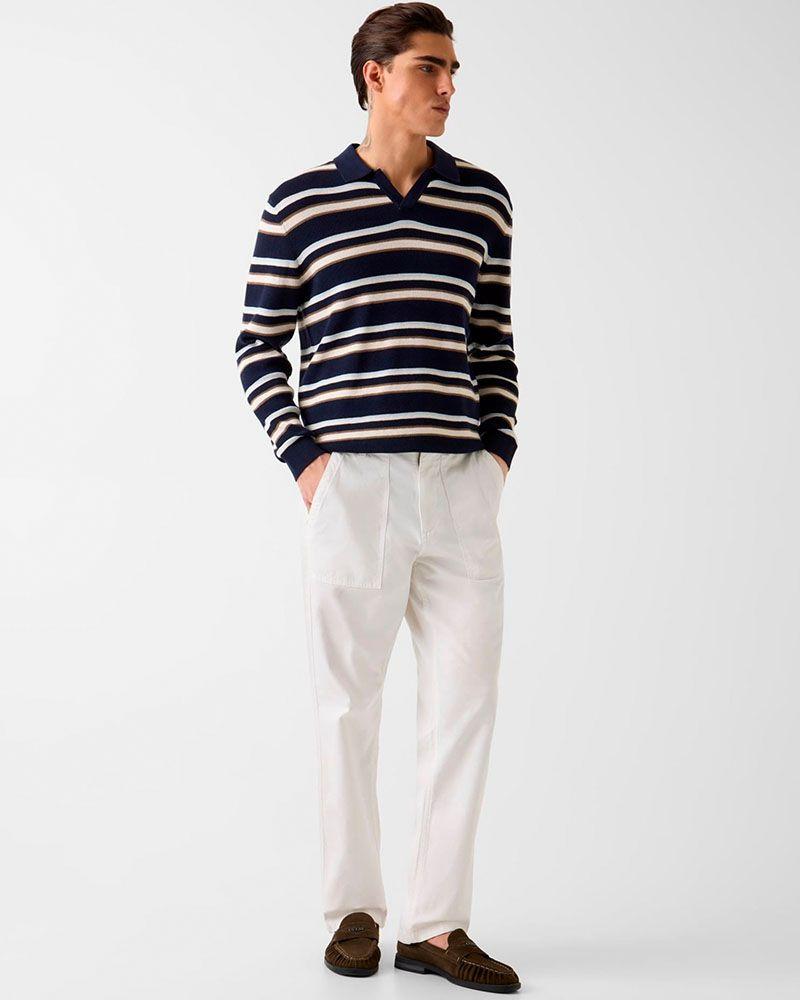 Polera Ls Multi Stripe Stanton Polo-2