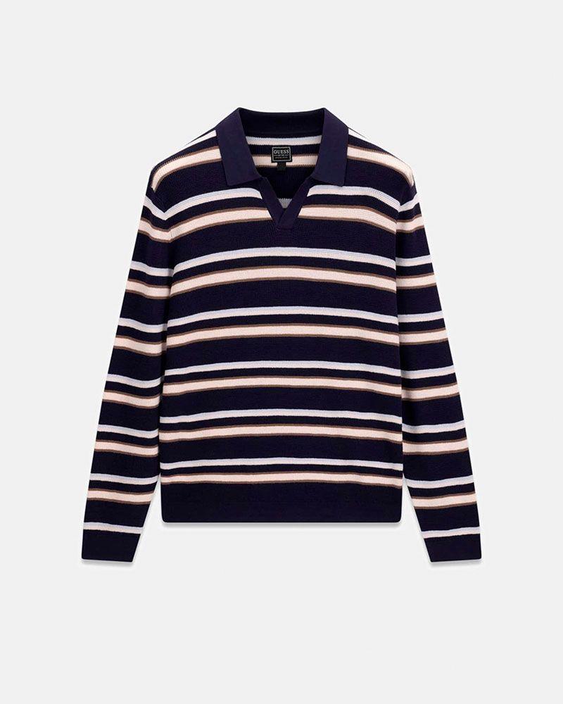 Polera Ls Multi Stripe Stanton Polo-4