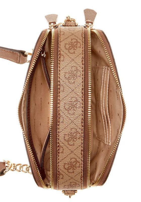 Cartera Guess Mujer Noelle Camera Crossbody Café.-3