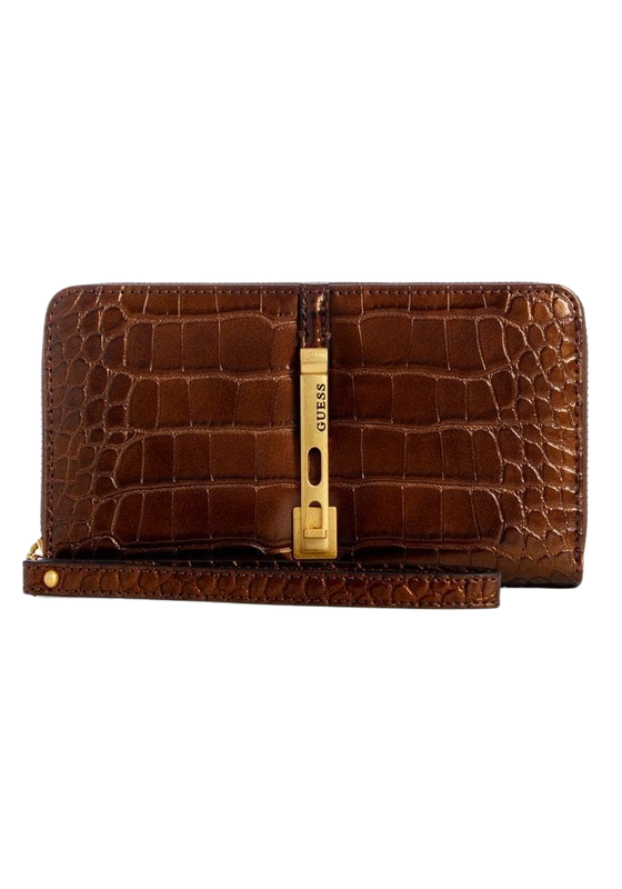 Billetera Guess Mujer James Slg Large Zip Around Café-0