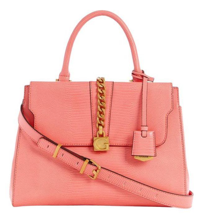 Cartera Guess Mujer Tiberia Society Satchel Rosado-0