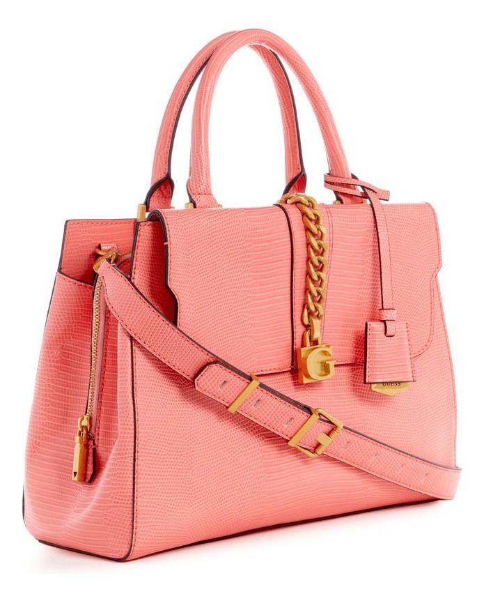 Cartera Guess Mujer Tiberia Society Satchel Rosado-1