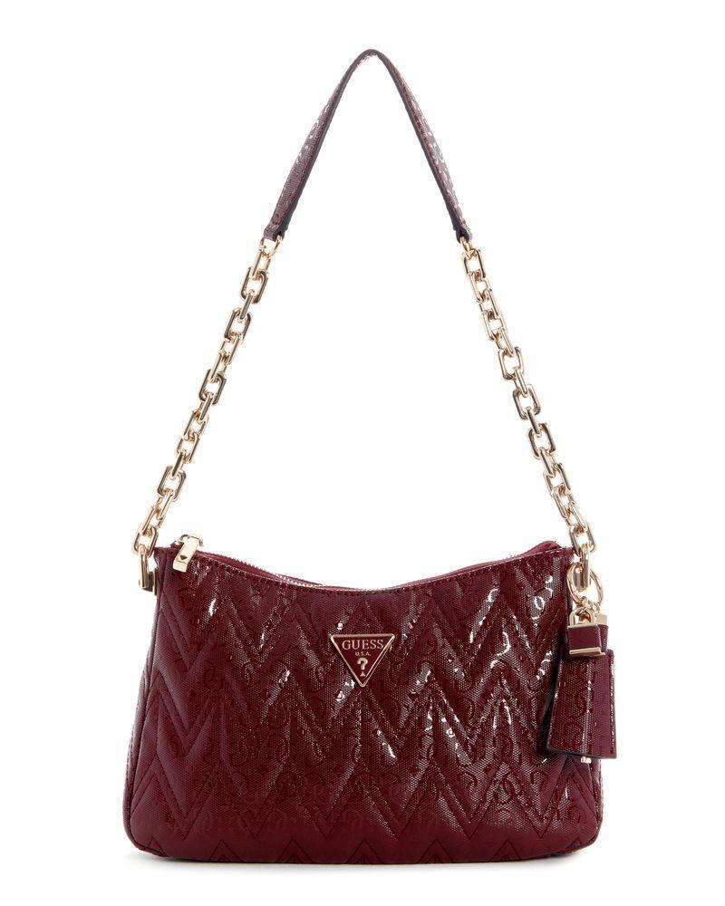 Cartera Guess Mujer Adelard Top Zip Shoulder Bag Rojo-0