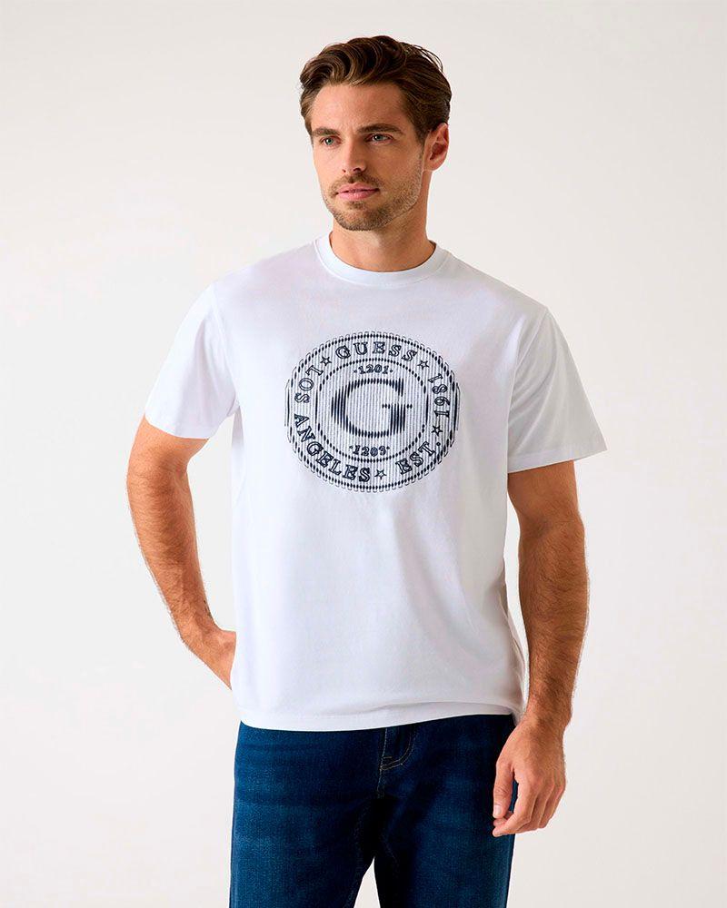 Polera Cn Ss Big G Logo Tee Blanco Hombre-0