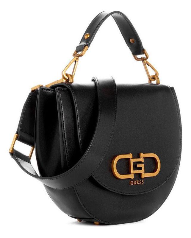 Cartera Guess Mujer Fleet Flap Saddle Bag Negro-1
