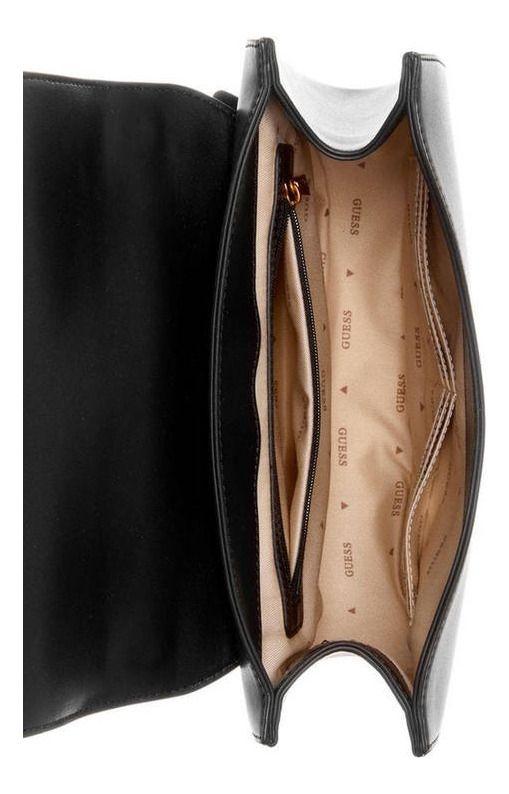 Cartera Guess Mujer Fleet Flap Saddle Bag Negro-3