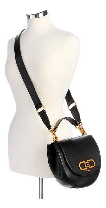 Cartera Guess Mujer Fleet Flap Saddle Bag Negro-4