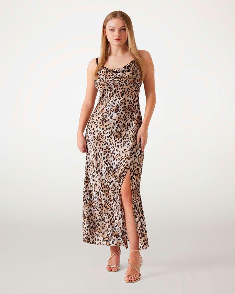 Vestido Adèle Lace Neckline Long Multicolor-0