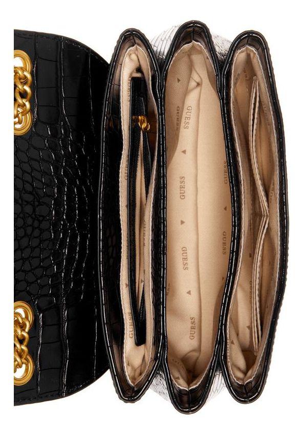 Cartera Guess Mujer Montreal Cnvrtble Xbody Flap Negro.-3