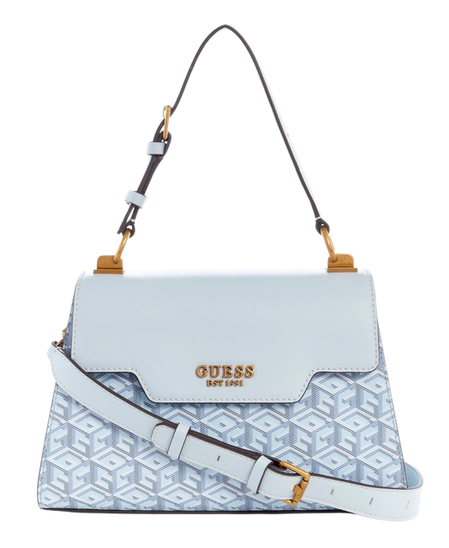 Cartera Guess Mujer Hallie Top Handle Flap Celeste-0