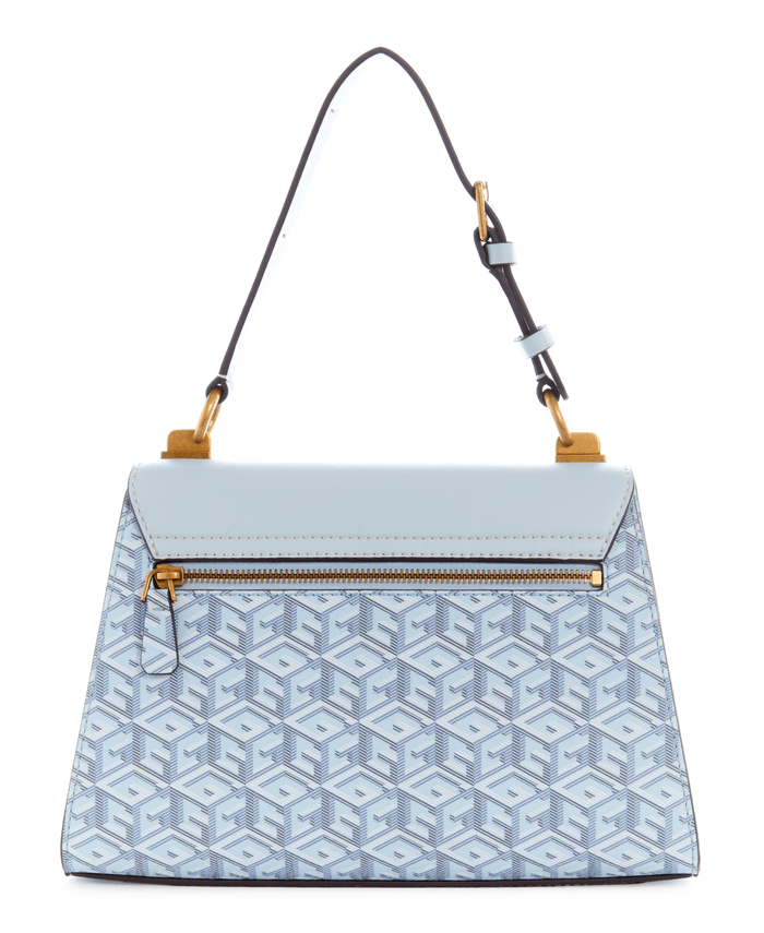 Cartera Guess Mujer Hallie Top Handle Flap Celeste-2