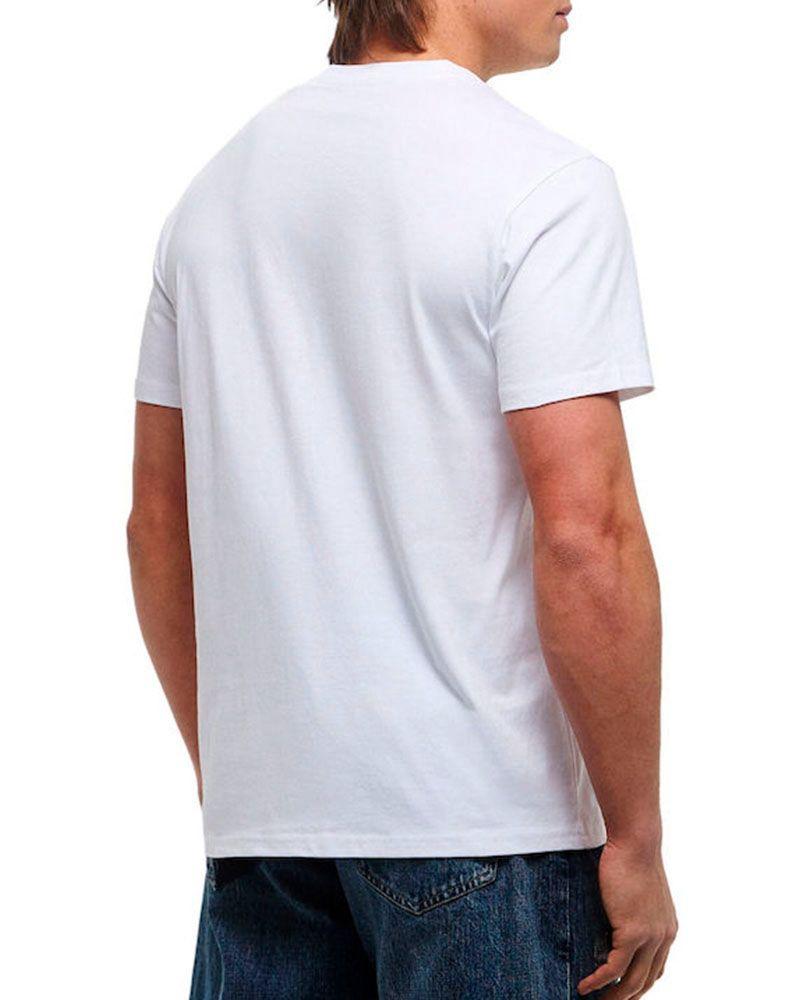 Polera Guess Hombre Ss Cn Embro Tee Blanco-2