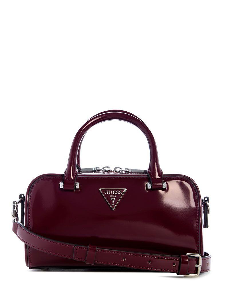 Mini Cartera Guess Mujer Arnela Mini Satchel Burdeo-0