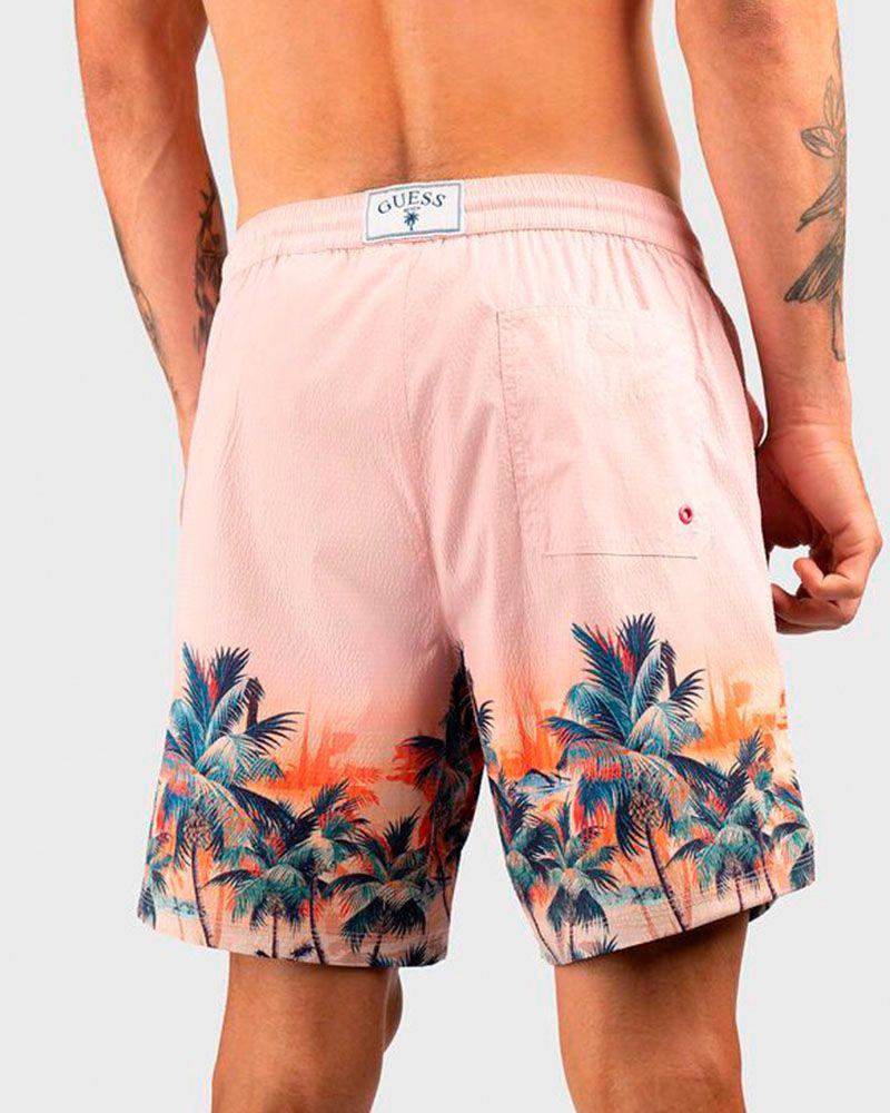 Traje De Baño Swimtrunk Medium Tropiical Landscape Rosa-1