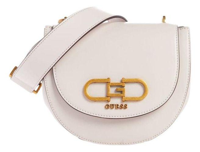 Mini Cartera Guess Mujer Fleet Mini Saddle Crossbody Crema-0