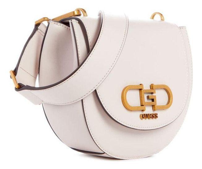 Mini Cartera Guess Mujer Fleet Mini Saddle Crossbody Crema-1