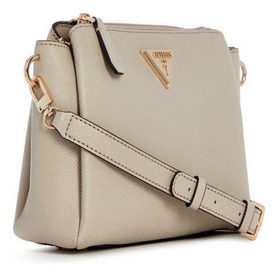 Cartera Guess Mujer Noelle Tri Comp Crossbody Café-1