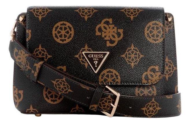 Cartera Guess Mujer Meridian Flap Shoulder Bag - Café-0