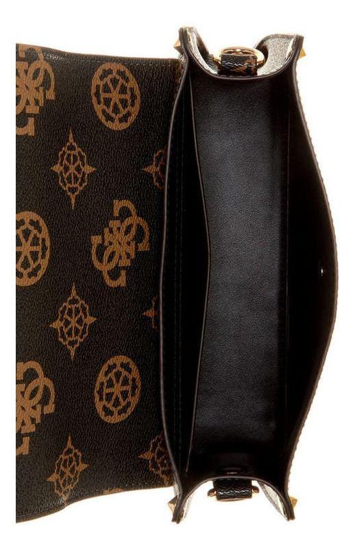 Cartera Guess Mujer Meridian Flap Shoulder Bag - Café-3