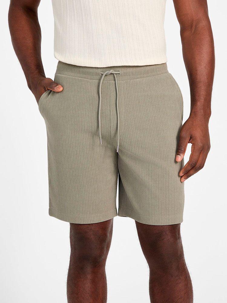 Short Guess Hombre Baron Textured Knit Shorts Verde-0
