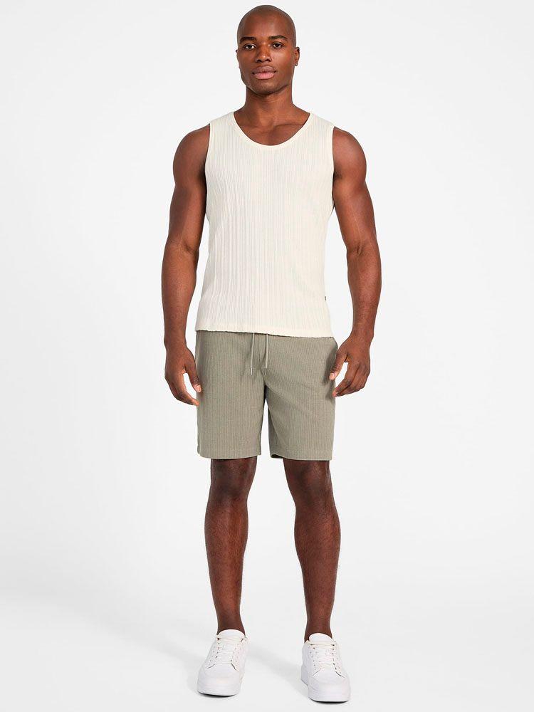 Short Guess Hombre Baron Textured Knit Shorts Verde-1