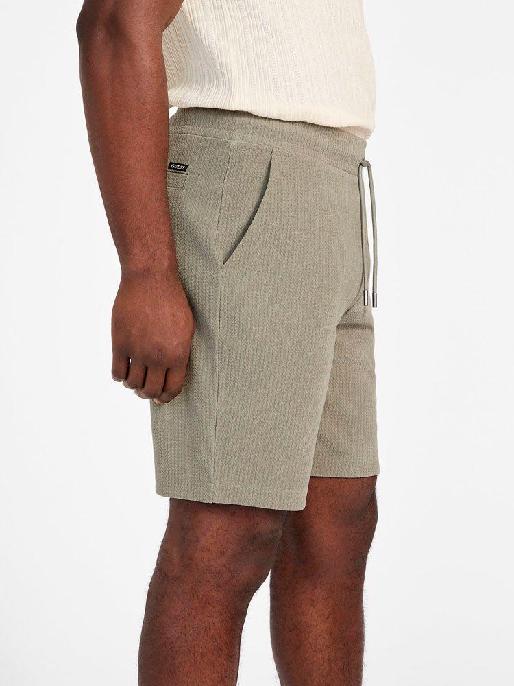 Short Guess Hombre Baron Textured Knit Shorts Verde-3