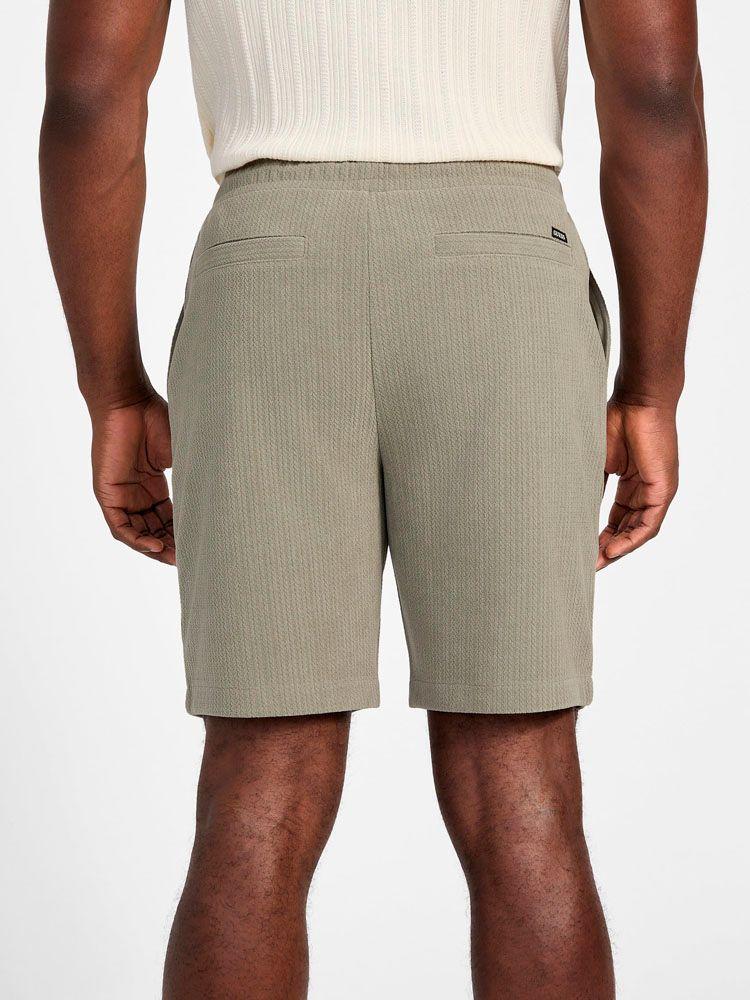 Short Guess Hombre Baron Textured Knit Shorts Verde-4