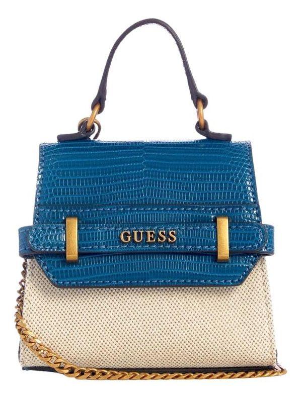 Mini Cartera Guess Mujer Sestri Micro Mini Turquesa-0