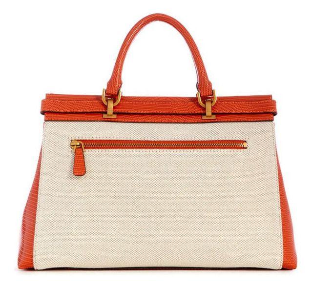 Cartera Guess Mujer Sestri Luxury Satchel Naranja-2