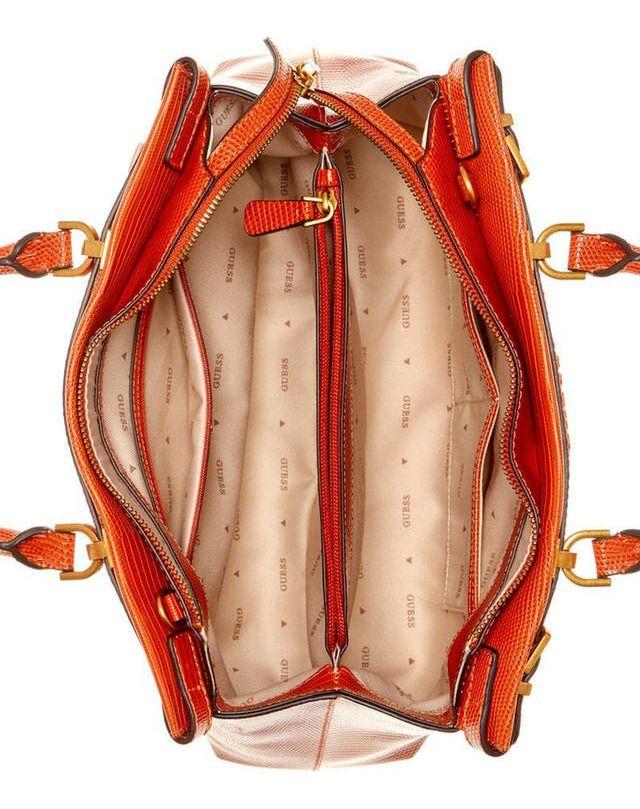 Cartera Guess Mujer Sestri Luxury Satchel Naranja-3