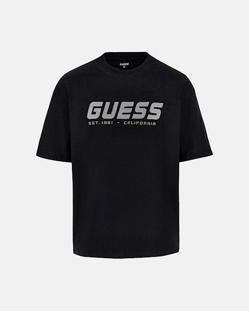 Polera Guess Hombre Ss Cn Planisphere Tee Negro-4