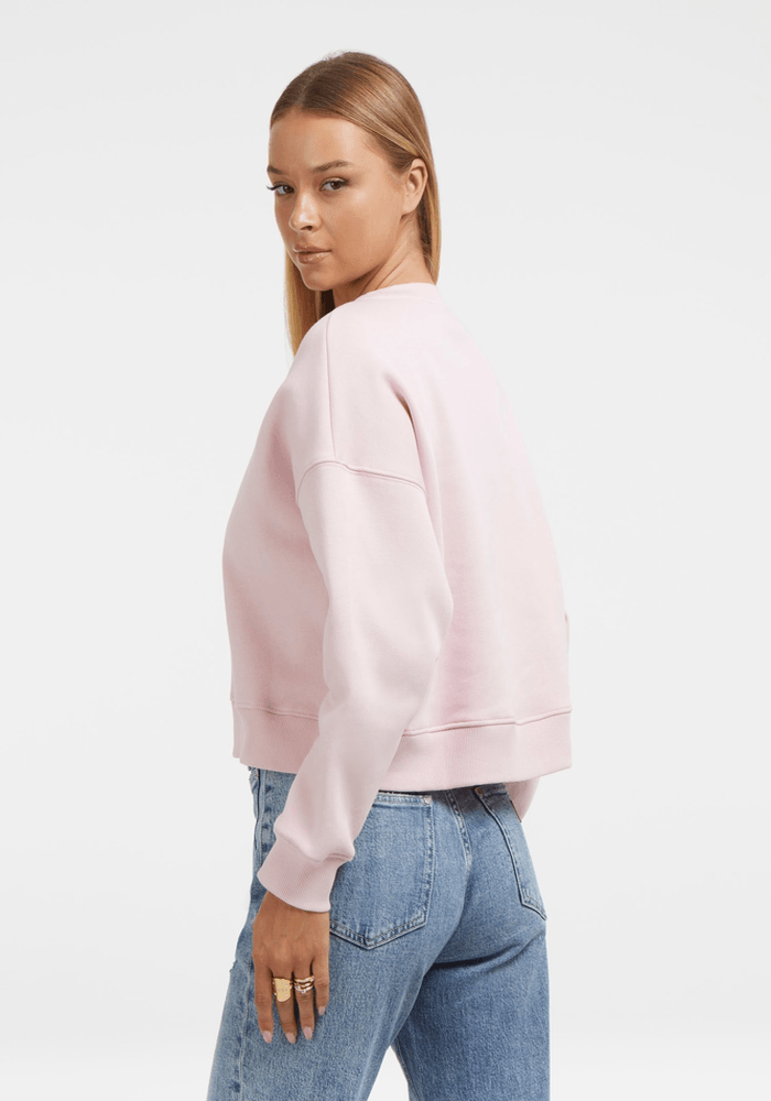 Polerón Guess Mujer Cn Lurex Triangle Sweatshirt Rosa-2