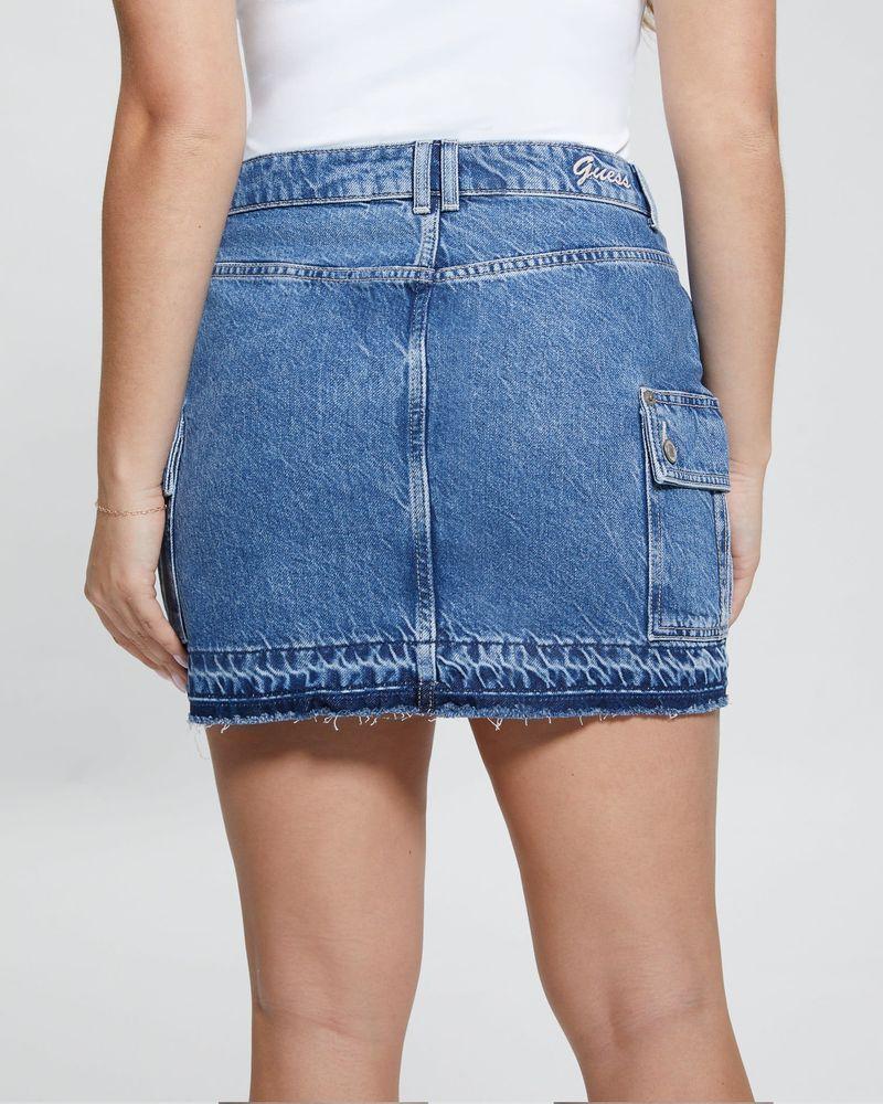 Falda Guess Mujer Vivette Skirt Azul-3