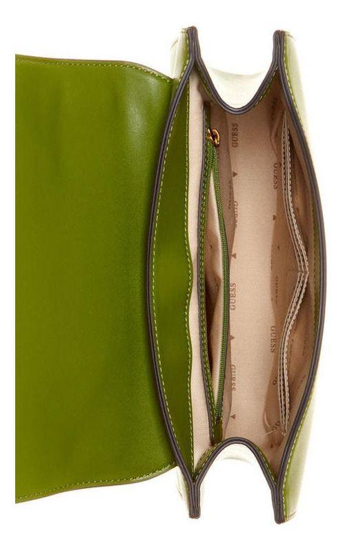 Cartera Guess Mujer Fleet Flap Saddle Bag Verde-3