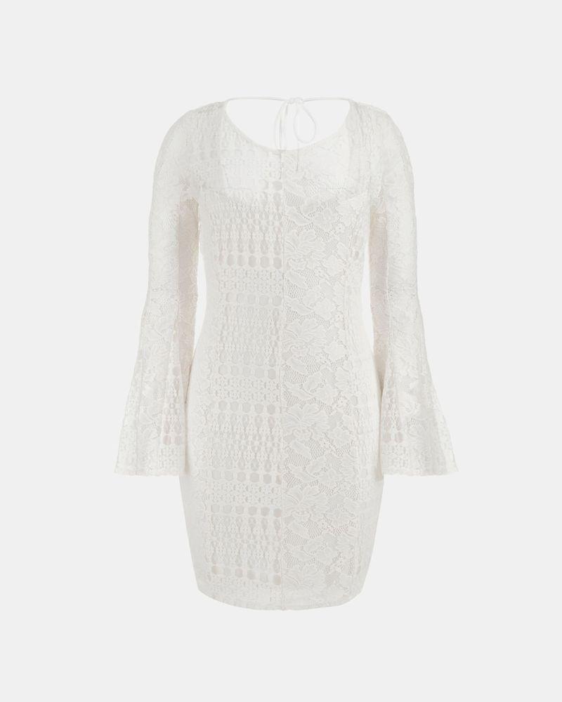 Vestido Guess Mujer Ls Nicki Lace Dress Blanco-7
