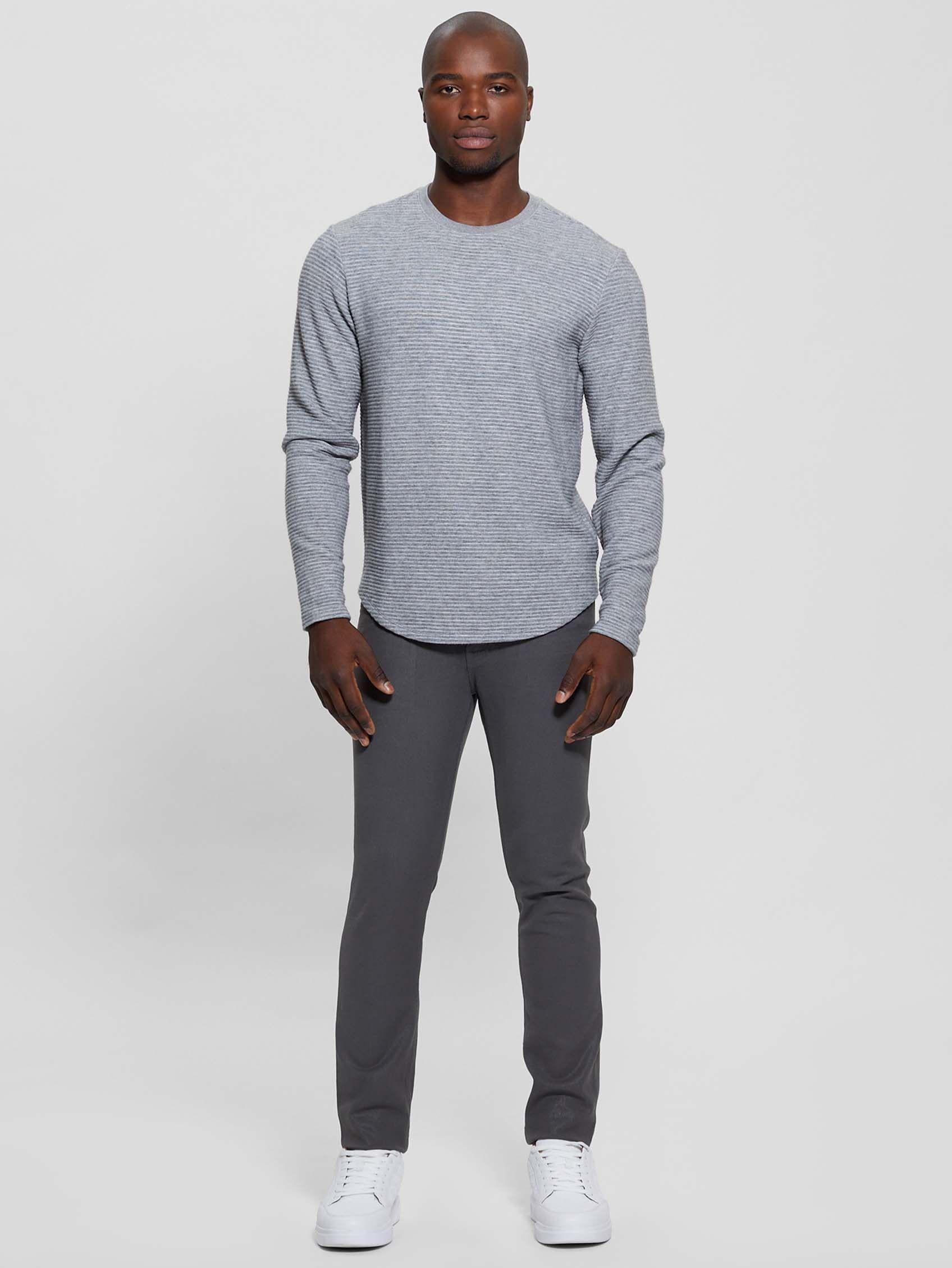 Polera Guess Hombre Ls Hudson Linear Texture Crew Surtido-3