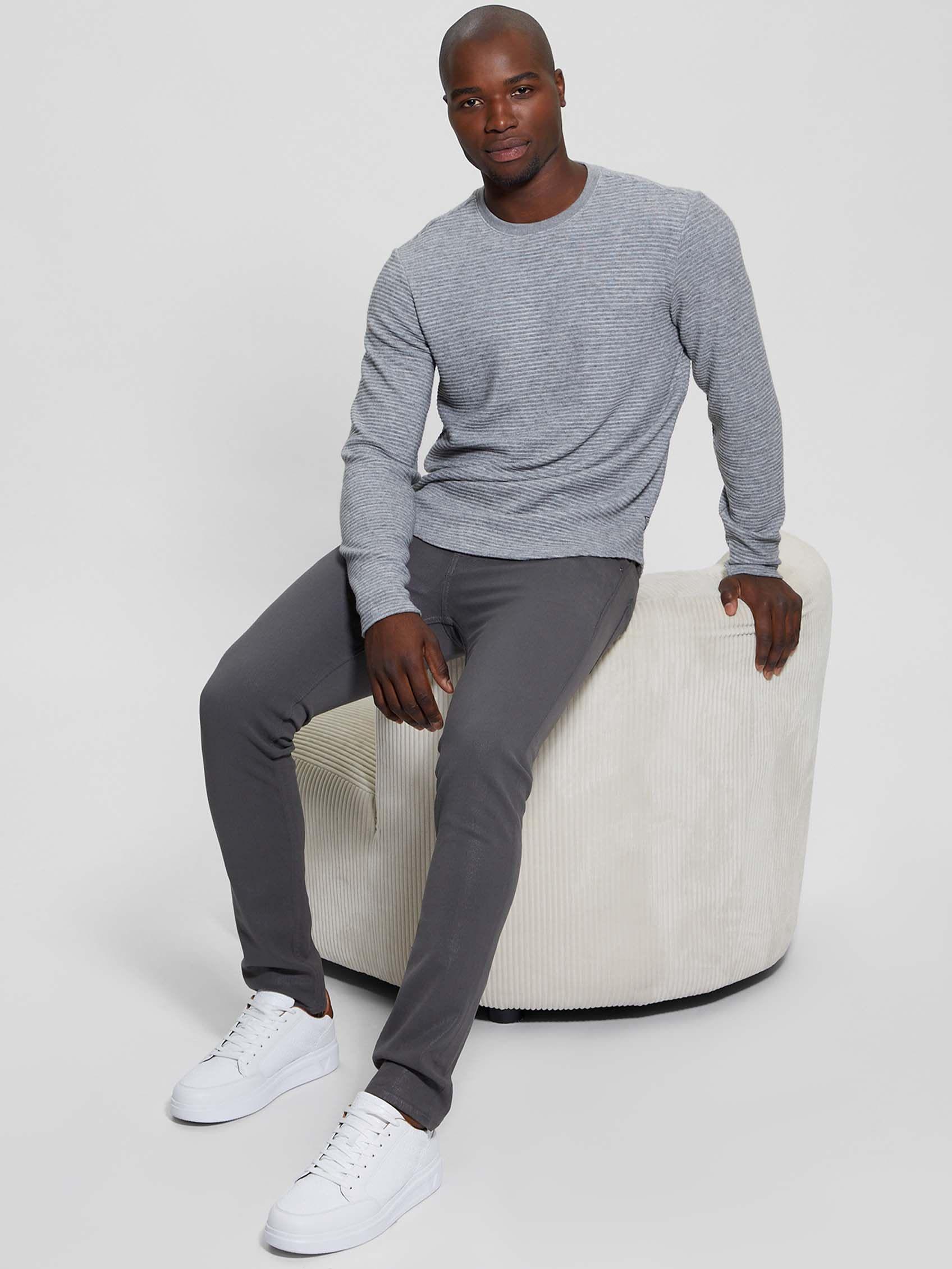 Polera Guess Hombre Ls Hudson Linear Texture Crew Surtido-5