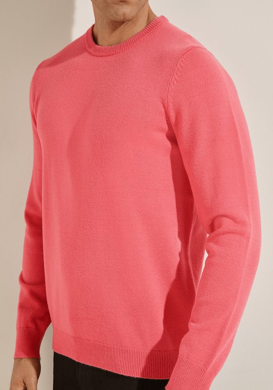 Polerón Guess Hombre Es Ls Jsy Stitch Liam Crew Nk Rosa-1