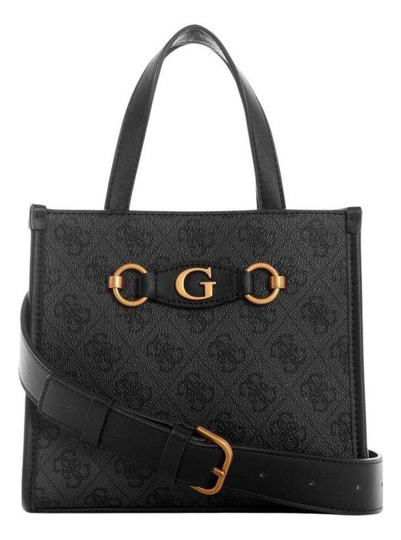 Mini Cartera Guess Mujer Izzy 2 Comp Mini Tote Negro-0