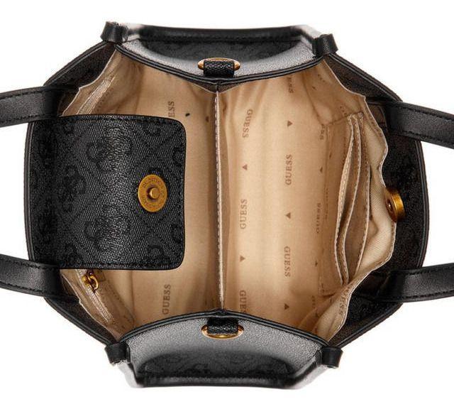 Mini Cartera Guess Mujer Izzy 2 Comp Mini Tote Negro-3