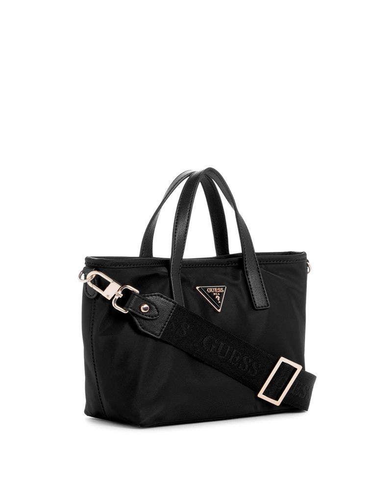 Mini Cartera Guess Mujer Latona Mini Tote Negro.-1
