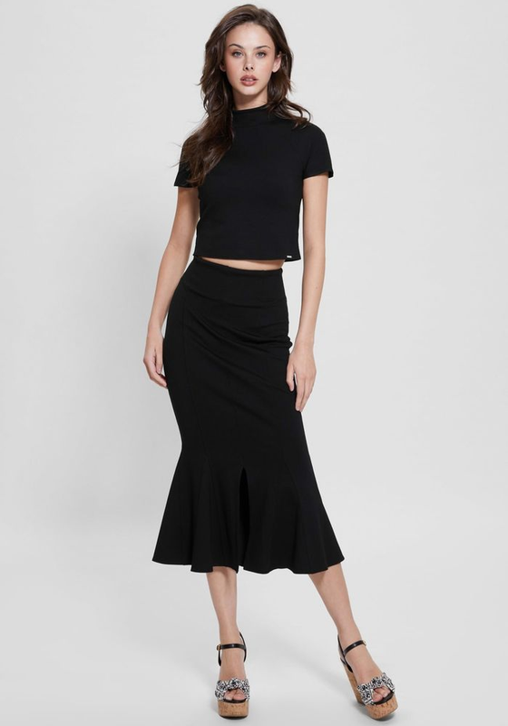 Polera Guess Mujer SS Knit Tops Negro-1